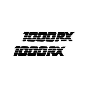 1000RX Logo Stickers (2-Pack) – Classic Sportbike Model Badge