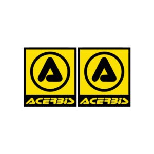 Acerbis Circle A Panel Stickers – Style 5 Yellow MX Decals (2-Pack)