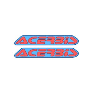 Acerbis Solid Black Wordmark Stickers – Style 6 MX Decals (2-Pack)