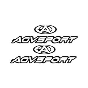 AGVSPORT Logo Lockup Stickers (2-Pack) – Oval & Wordmark Set