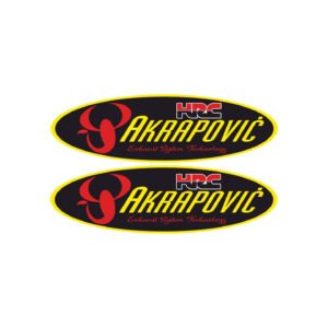Akrapovic HRC Stickers (2-Pack) – Honda Racing Badge Decals