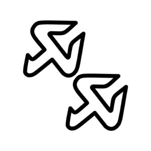 Akrapovic Outline Logo Stickers (2-Pack) – Black S-Mark Decals