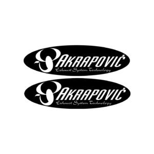 Akrapovic Logo Style 6 Stickers (2-Pack) – Mono Scorpion Decals