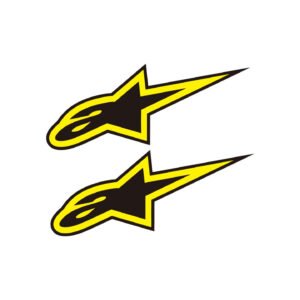 Alpinestars Yellow Icon Stickers V2 (2-Pack) – Astar Logo Decals