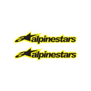 Alpinestars Yellow Jagged Logo Stickers (2-Pack)