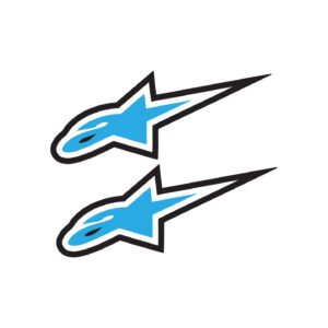 Alpinestars Blue Outline Icon Stickers (2-Pack)