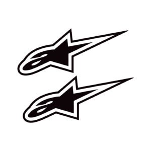 Alpinestars White Icon Stickers (2-Pack) – Astar Outline Decals