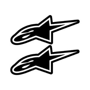 Alpinestars Stacked Logo Stickers (2-Pack) – Motocross Panel Decals