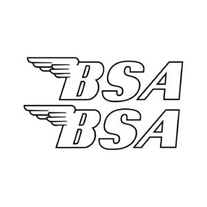 BSA Outline Lettering Stickers (2-Pack) – Fine Letters, Bold Wing