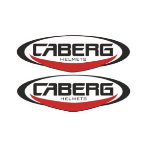 Caberg Helmets Printed Logo Stickers (2-Pack) – Oval Badge Decals