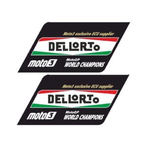 Dellorto Moto3 Racing Stickers Decals (2-Pack) - GP Motorcycle Style