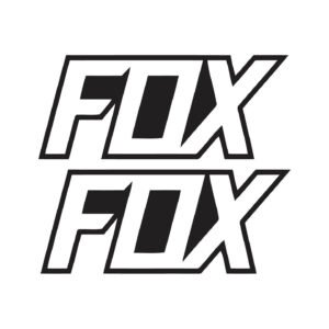 Fox Racing Black Lettering Stickers Decals (2-Pack) - Motocross & MX Style
