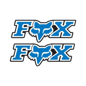 Fox Racing Blue Style 2 Stickers Decals (2-Pack) - MX Helmet & Bodywork Style