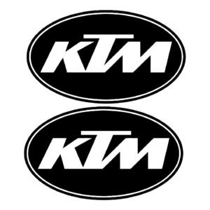 KTM Logo V1 Stickers Decals (2 pcs) motocross plastics and factory style race bikes