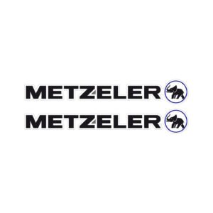 Metzeler Stickers – Motorsport Motorcycle Tyre Sponsor Decals (2-Pack)