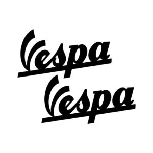 Vespa Logo Stickers Decals (2 pcs) classic scooter fairings and urban builds