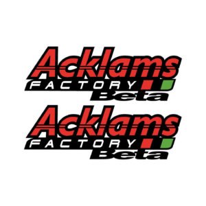 Acklams Factory Beta Racing Stickers – MX Graphic Pair (2-Piece)