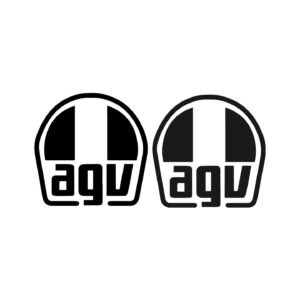 AGV Helmet Badge Stickers (2-Pack) – Die-Cut Outline Decals