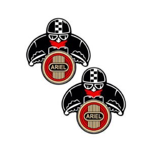 Ariel Motorcycle Stickers – Cafe Racer Rider Decals (2-Pack)