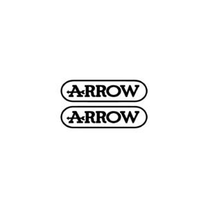Arrow Exhaust Logo Stickers (2-Pack) – Outlined Pill Wordmark Decals