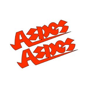 Aspes Stickers – Red Graffiti Wordmark Pair Decals (2-Pack)