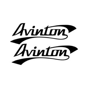 Avinton Motorcycle Stickers – Swash Script Logo (2-Pack)