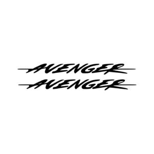 Bajaj Avenger Stickers (2-Pack) – Brush Script Tank Decals