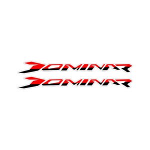 Bajaj Dominar Red and Black Stickers (2-Pack) – Split-Colour Lettering