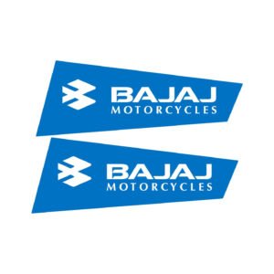 Bajaj Motorcycles Stickers (2-Pack) – Bright Blue Panel Logo