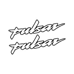Bajaj Pulsar Outline Stickers (2-Pack) – Hollow Script Decals