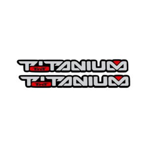 Benelli Titanium Edition Printed Stickers (2-Pack) – Grey & Red