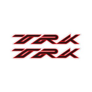 Benelli TRK Logo Stickers (2-Pack) – Black & Red Outlined Lettering
