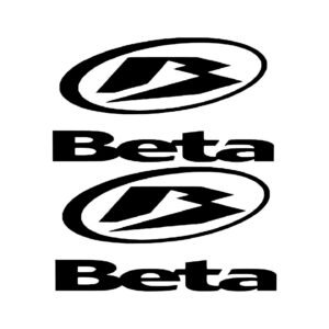 Beta Oval Emblem and Wordmark Stickers (2-Pack) – Stacked Logo Decals