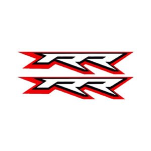 Beta RR Monogram Stickers (2-Pack) – White Lettering With Red Shadow
