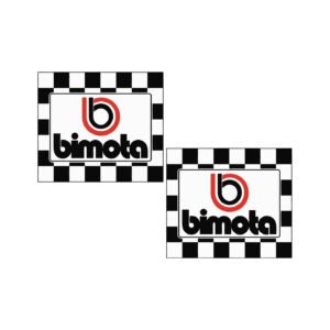 Bimota Chequered Flag Stickers (2-Pack) – Printed Logo Panel Pair