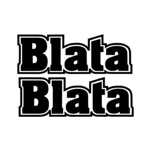 Blata Mini Motorcycle Stickers (2-Pack) – One-Colour Outlined Logo