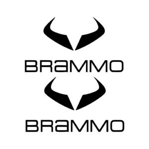 Brammo Style 2 Decals – Curved Horn Bull Logo Motorcycle Stickers