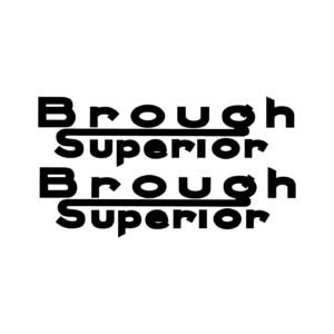 Brough Superior Stickers (2-Pack) – Wide Lettering, Looped Underline