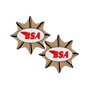 BSA Star Badge Stickers (2-Pack) – Gold Sunburst, Red Winged Logo