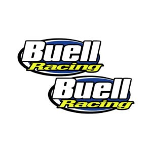 Buell Racing Stickers (2-Pack) – Blue Oval With Script Print
