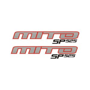 Cagiva Mito SP 525 Stickers (2-Pack) – Grey Fill, Red Outline Printed