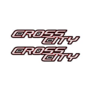 Derbi Cross City Red Graphic Pair (2-Piece) Stickers Decals for Motorcycle Panels