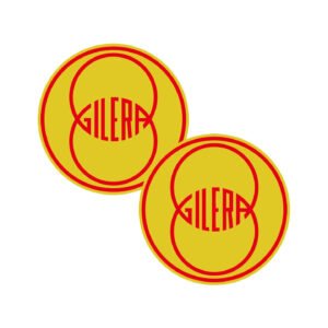 Gilera Logo Style 4 Pair (2-Piece) Stickers Decals for Classic Panels