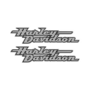 Harley-Davidson Grey Lettering Logo Pair (2-Piece) Stickers Decals for Body Panels