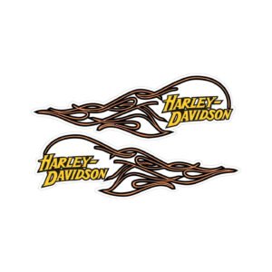 Harley-Davidson Flame Logo Pair (2-Piece) Stickers Decals for Custom Fairings