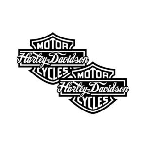 Harley-Davidson Logo Style 3 Pair (2-Piece) Stickers Decals for Motorcycle Fairings