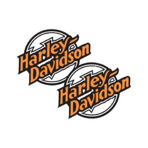 Harley-Davidson Logo Style 8 Pair (2-Piece) Stickers Decals for Cruiser Bodywork
