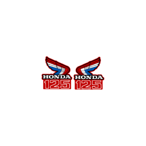 Honda 125 Wings Logo Stickers Decals (2-Pack) - Classic Honda Wing Style
