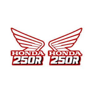 Honda CR250R Wings Decals (2pc) - Factory Motocross Branding Stickers