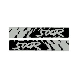 Honda CR500R Stripe Dark Decals (2pc) - Classic Motocross Plastic Graphics
